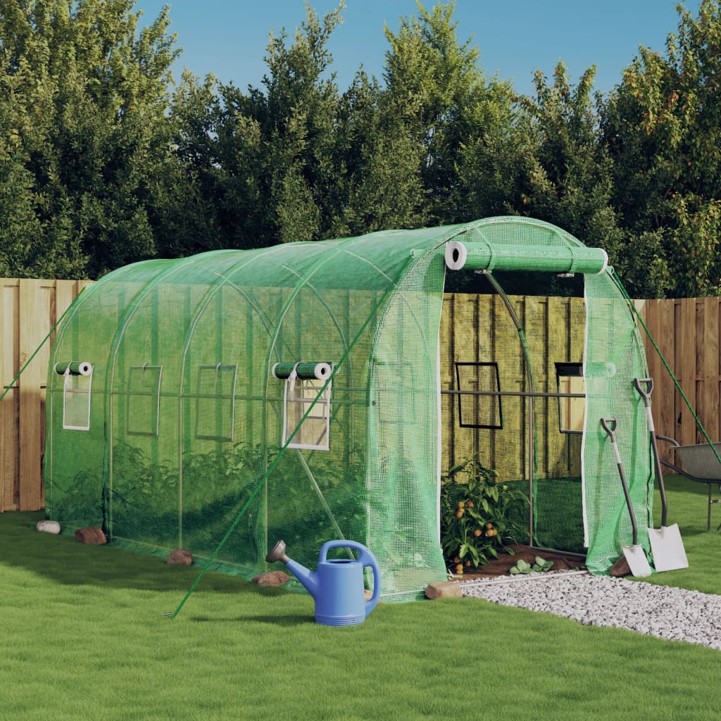 Vidaxxl Gartengewächshaus mit Stahlrahmen 8 m² 4x2x2 m