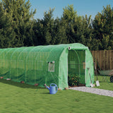 VidaXL Gartengewächshaus mit Stahlrahmen 24 m² 12x2x2 m grün