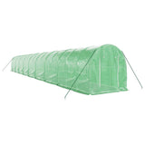 VidaXL Gartengewächshaus mit Stahlrahmen 36 m² 18x2x2 m grün