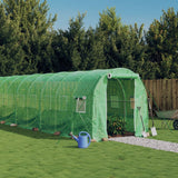 VidaXL Gartengewächshaus mit Stahlrahmen 36 m² 18x2x2 m grün