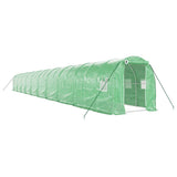 VidaXL Gartengewächshaus mit Stahlrahmen 40 m² 20x2x2 m grün