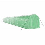 VidaXL Gartengewächshaus mit Stahlrahmen 40 m² 20x2x2 m grün