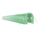VidaXL Gartengewächshaus mit Stahlrahmen 48 m² 24x2x2 m grün