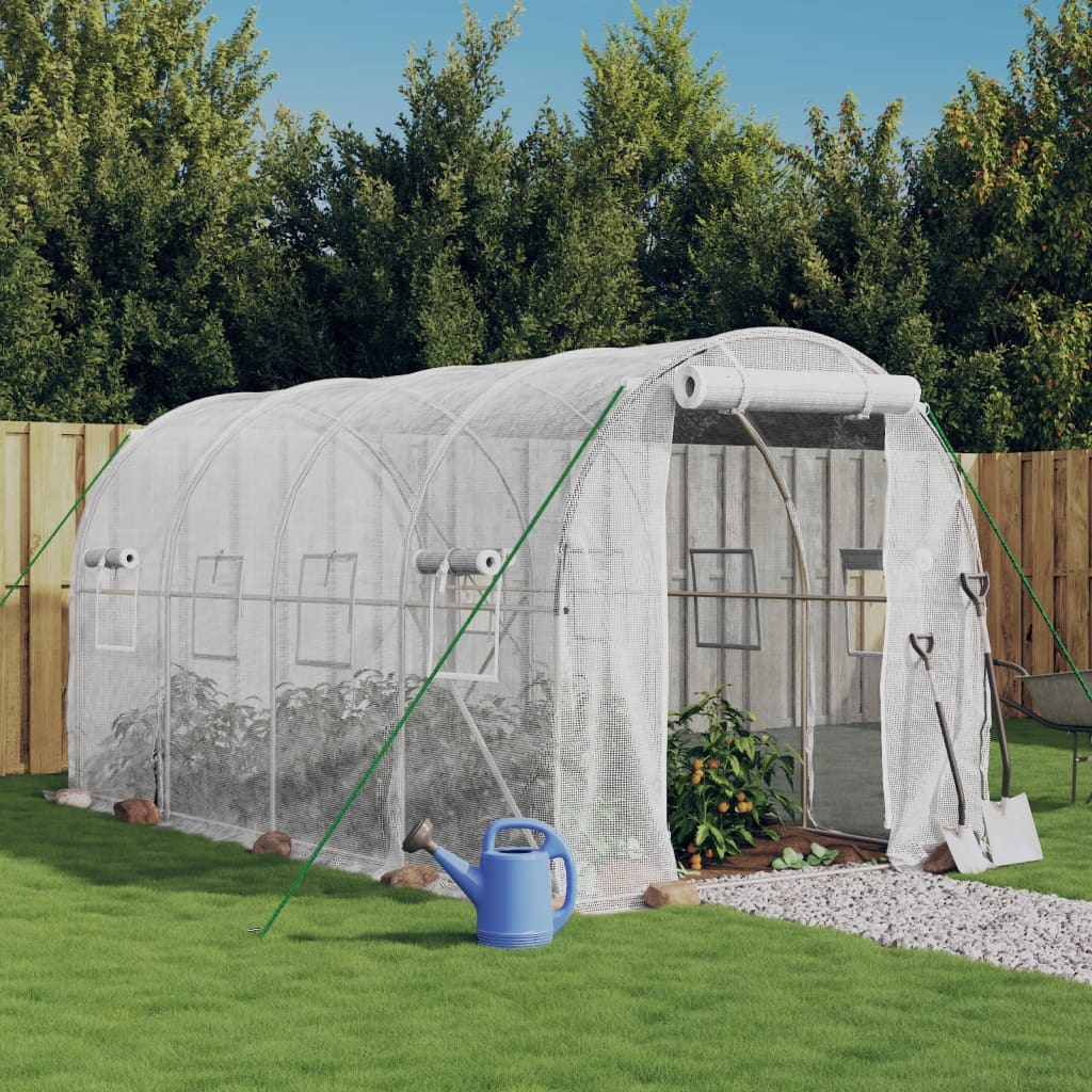 VidaXL Gartengewächshaus mit Stahlrahmen 8 m² 4x2x2 m