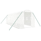 VidaXL Gartengewächshaus mit Stahlrahmen 12 m² 6x2x2 m weiß