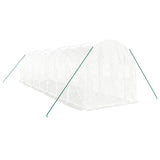 VidaXL Gartengewächshaus mit Stahlrahmen 16 m² 8x2x2 m weiß