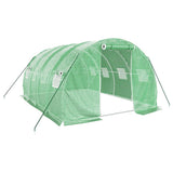 VidaXL Gartengewächshaus mit Stahlrahmen 12 m² 4x3x2 m grün