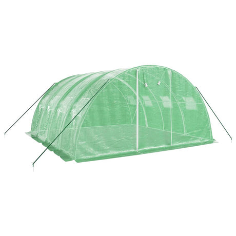 VidaXL Gartengewächshaus mit Stahlrahmen 16 m² 4x4x2 m grün