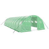VidaXL Gartengewächshaus mit Stahlrahmen 40 m² 10x4x2 m grün