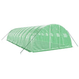 VidaXL Gartengewächshaus mit Stahlrahmen 40 m² 10x4x2 m grün