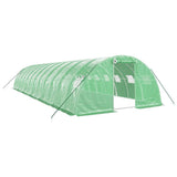 VidaXL Gartengewächshaus mit Stahlrahmen 48 m² 12x4x2 m grün