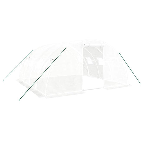 VidaXL Gartengewächshaus mit Stahlrahmen 16 m² 4x4x2 m weiß