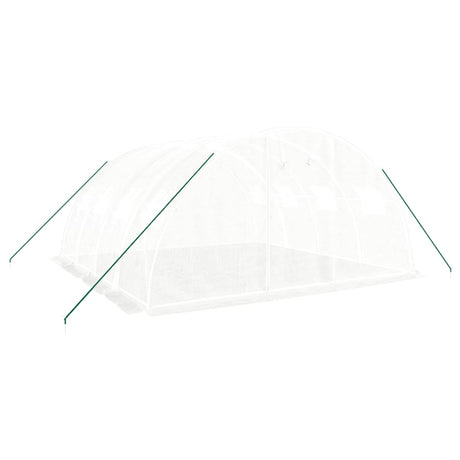VidaXL Gartengewächshaus mit Stahlrahmen 16 m² 4x4x2 m weiß