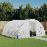VidaXL Gartengewächshaus mit Stahlrahmen 16 m² 4x4x2 m weiß