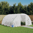 Vidaxxl Gewächshaus mit Stahlrahmen weiß 16 m² 4x4x2 m