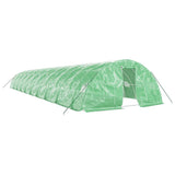 VidaXL Gartengewächshaus mit Stahlrahmen 100 m² 20x5x2,3 m grün