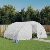 VidaXL Gartengewächshaus mit Stahlrahmen 20 m² 5x4x2,3 m weiß