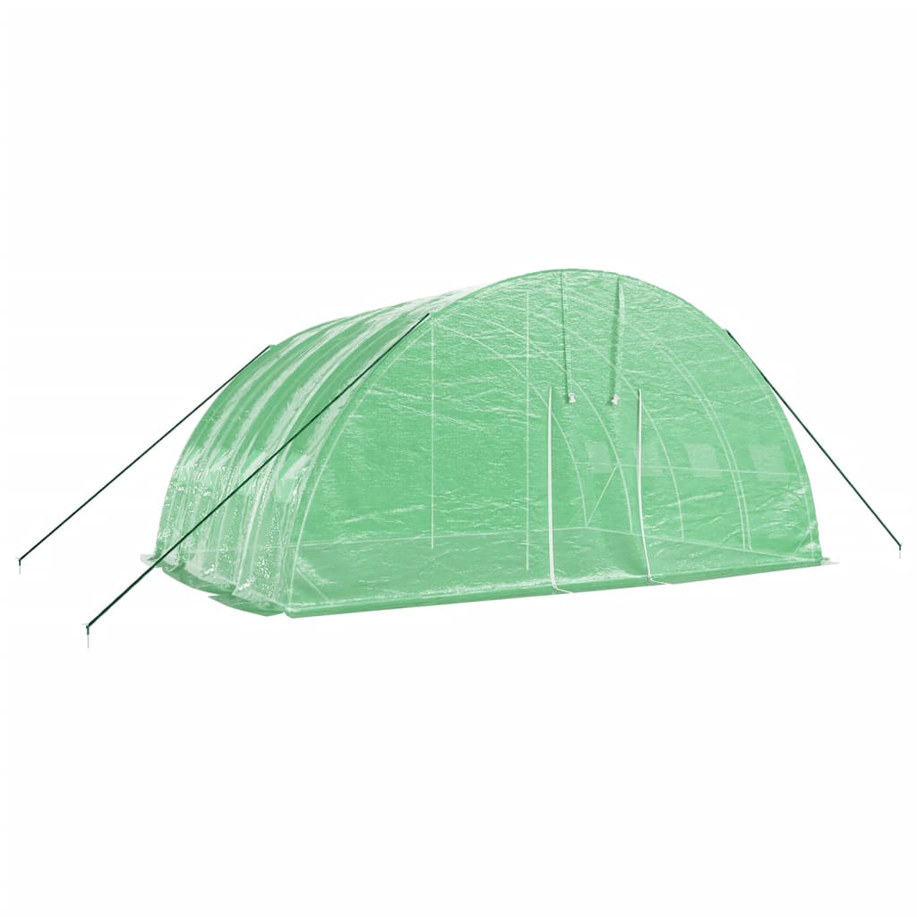 VidaXL Gartengewächshaus mit Stahlrahmen 24 m² 6x4x2,85 m grün