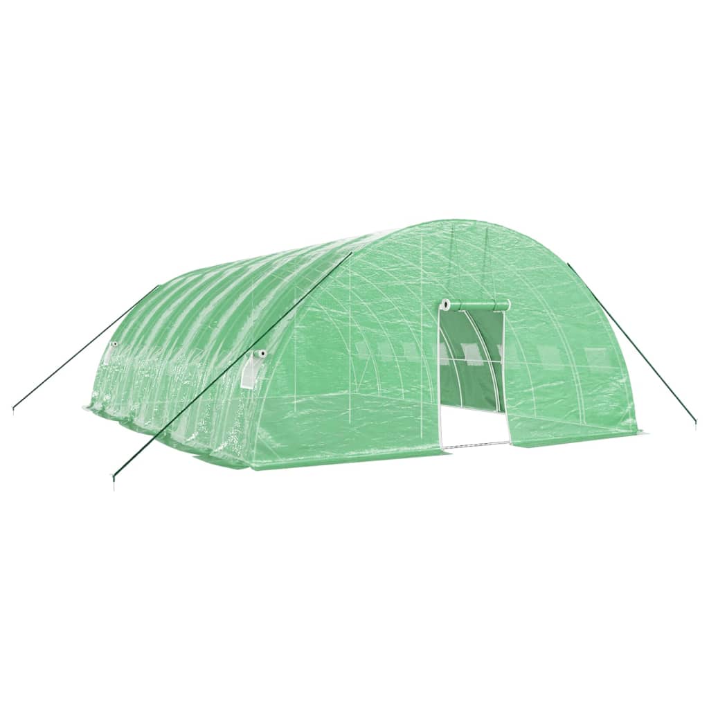 VidaXL Gartengewächshaus mit Stahlrahmen 48 m² 8x6x2,85 m grün