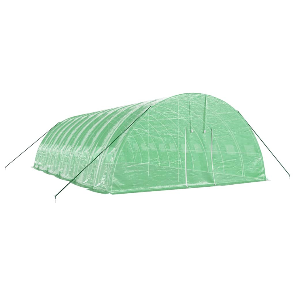 VidaXL Gartengewächshaus mit Stahlrahmen 60 m² 10x6x2,85 m grün