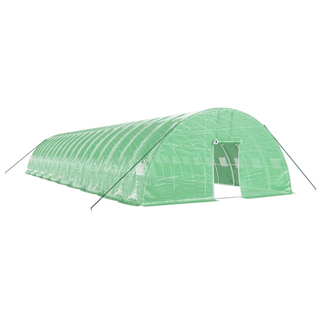 VidaXL Gartengewächshaus mit Stahlrahmen 108 m² 18x6x2,85 m grün