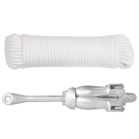 Vidaxx Anker mit Seil faltbar 8 kg feuerverzinktes Gusseisen