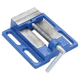 Vidaxx Schraubstock für Säulenbohrmaschine 76 mm Gusseisen blau