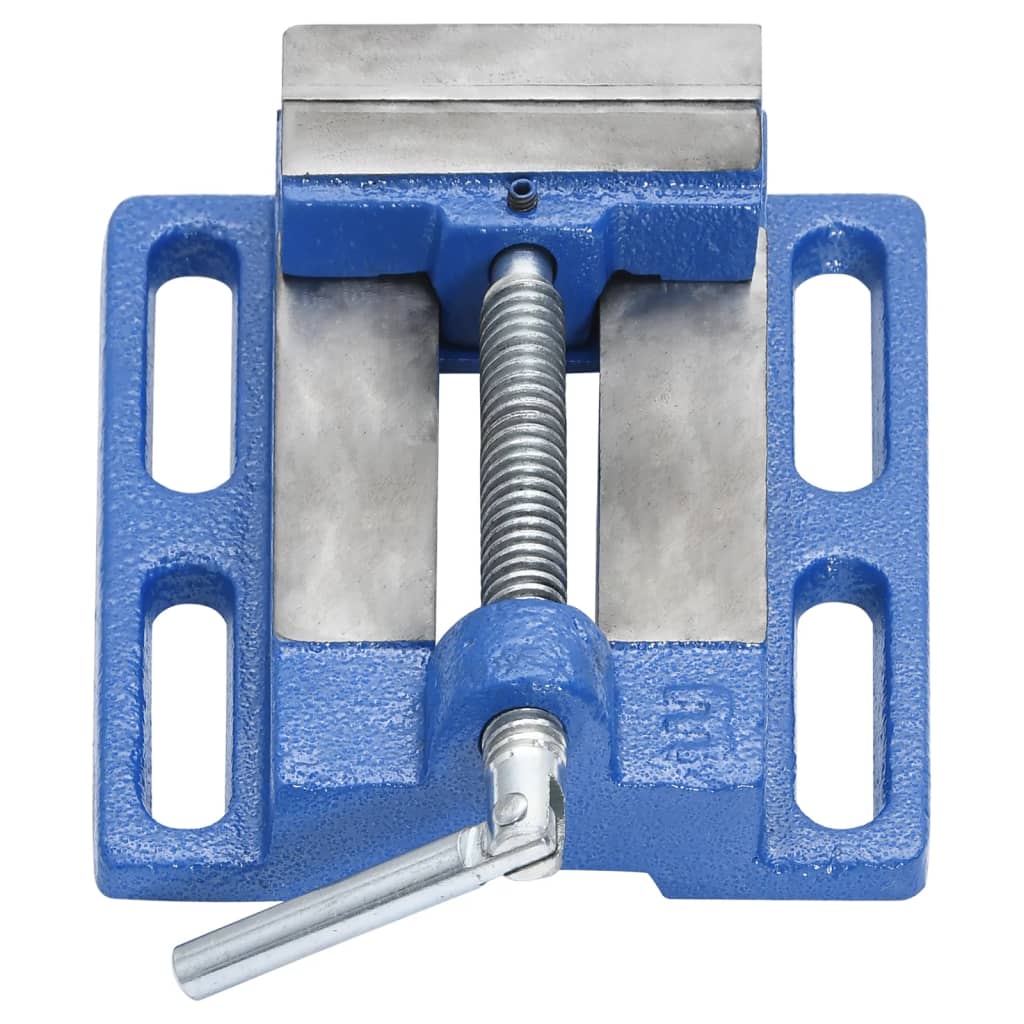 Vidaxx Schraubstock für Säulenbohrmaschine 76 mm Gusseisen blau