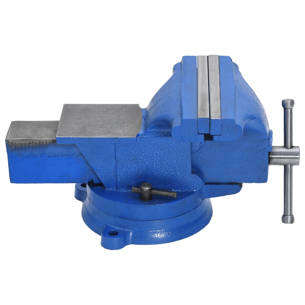 VidaXL Schraubstock 125 mm Gusseisen blau