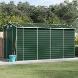 VidaXL Gartenhaus 191x385x198 cm verzinkter Stahl grün