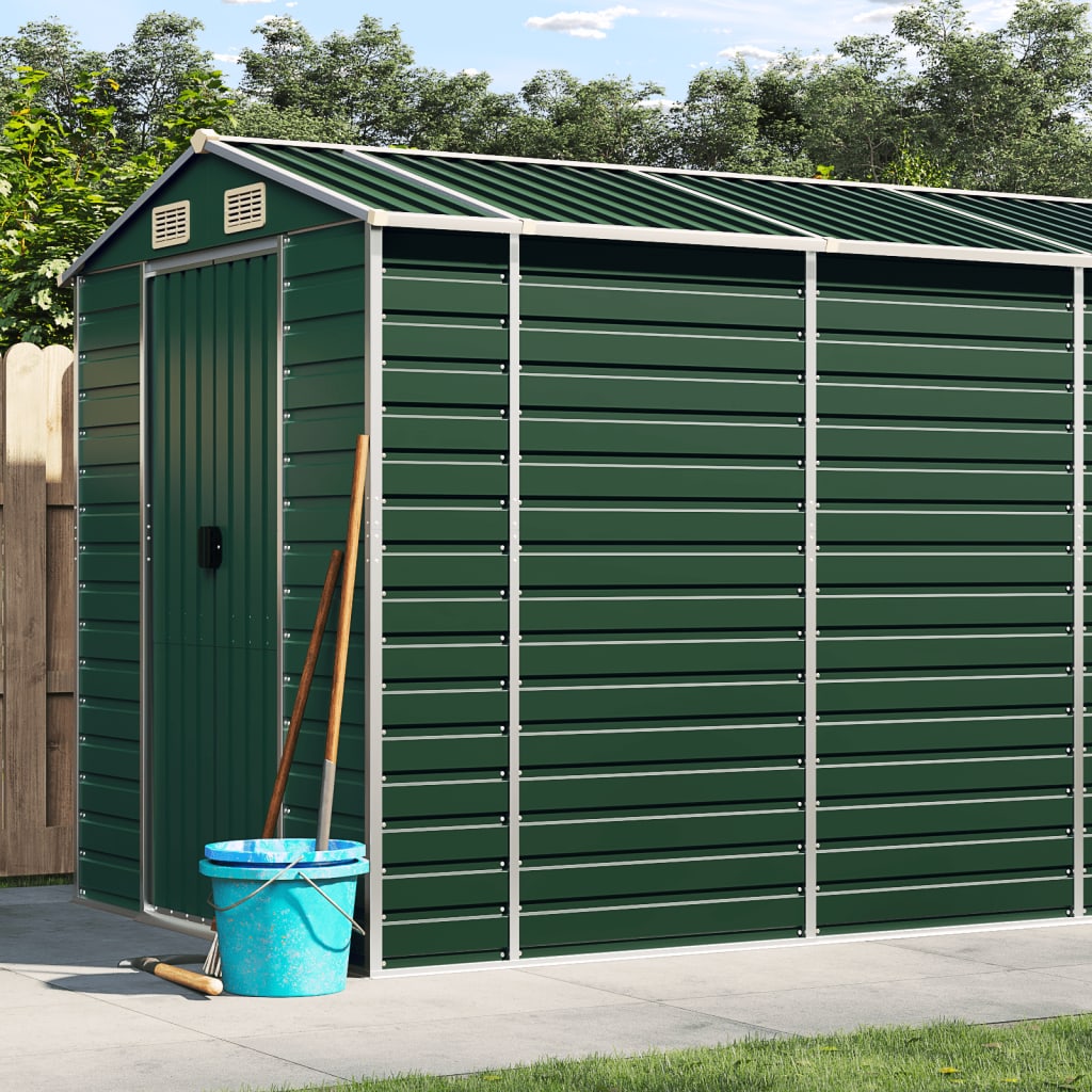 VidaXL Gartenhaus 191x470x198 cm verzinkter Stahl grün