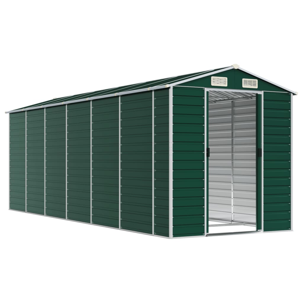 VidaXL Gartenhaus 191x555x198 cm verzinkter Stahl grün