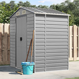 VidaXL Gartenhaus 191x130x198 cm verzinkter Stahl hellgrau