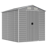 VidaXL Gartenhaus 191x215x198 cm verzinkter Stahl hellgrau