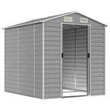 VidaXL Gartenhaus 191x215x198 cm verzinkter Stahl hellgrau