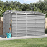 VidaXL Gartenhaus 191x300x198 cm verzinkter Stahl hellgrau