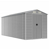 VidaXL Gartenhaus 191x470x198 cm verzinkter Stahl hellgrau