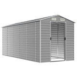VidaXL Gartenhaus 191x470x198 cm verzinkter Stahl hellgrau