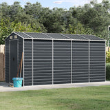 VidaXL Gartenhaus 191x385x198 cm verzinkter Stahl Anthrazit