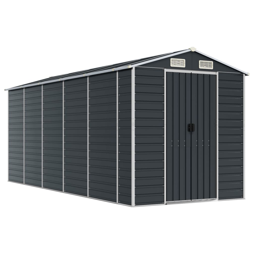 VidaXL Gartenhaus 191x470x198 cm verzinkter Stahl Anthrazit