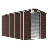 VidaXL Gartenhaus 191x385x198 cm verzinkter Stahl braun