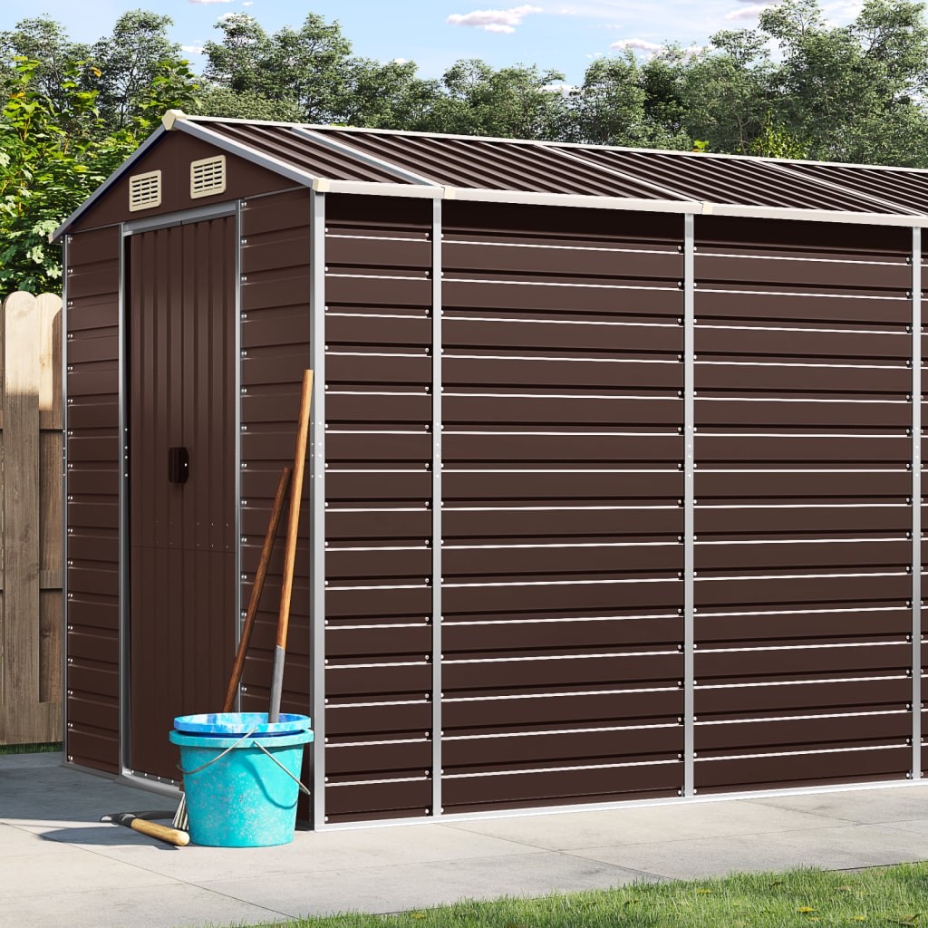 VidaXL Gartenhaus 191x555x198 cm verzinkter Stahl braun