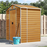 VidaXL Gartenhaus 191x130x198 cm verzinkter Stahl hellbraun