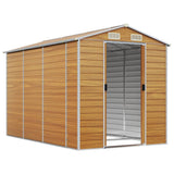 VidaXL Gartenhaus 191x300x198 cm verzinkter Stahl hellbraun