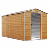 VidaXL Gartenhaus 191x385x198 cm verzinkter Stahl hellbraun