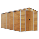 VidaXL Gartenhaus 191x470x198 cm verzinkter Stahl hellbraun