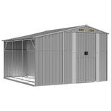 VidaXL Gartenhaus 277x279x179 cm verzinkter Stahl grau
