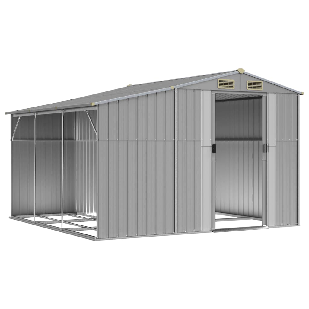 VidaXL Gartenhaus 277x279x179 cm verzinkter Stahl grau