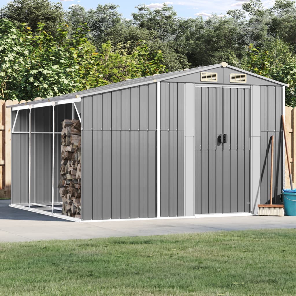 VidaXL Gartenhaus 277x279x179 cm verzinkter Stahl grau