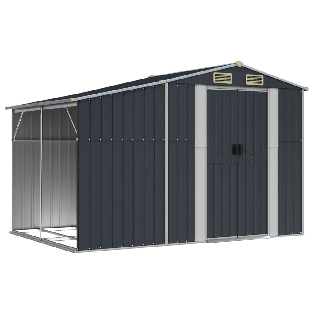 VidaXL Gartenhaus 277x192,5x179 cm verzinkter Stahl Anthrazit